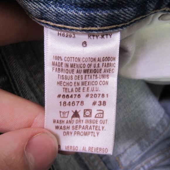 Tommy Hilfiger Jeans Womens 6 Blue High Rise Tapered Leg 100% Cotton Mom Fit - Picture 10 of 11